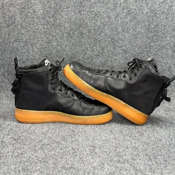 Nike SF Air Force 1 Mid Shoes Mens Size 10 Black Gum Retro Athletic Lace Sneaker - Picture 9 of 14